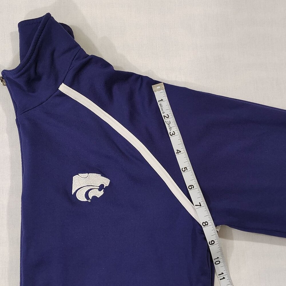 Kansas State Wildcats Track Jacket Womens M Every Man A Wildcat Zip Front Purple - Picture 15 of 16